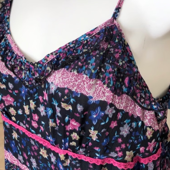 Patrons Of Peace Navy Blue Floral Maxi Dress - Picture 4 of 9